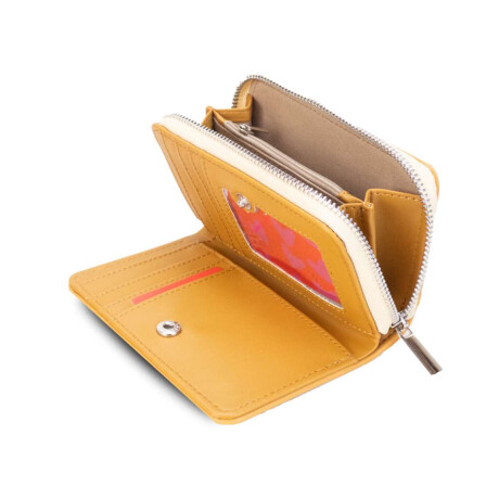 Billetera Malu Negro Suela y Beige