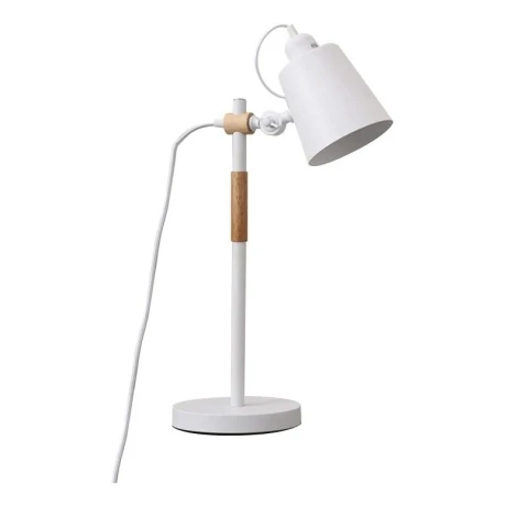 Pack X 2 Lampara Escritorio Portátil Nórdica Metal Y Madera Blanco