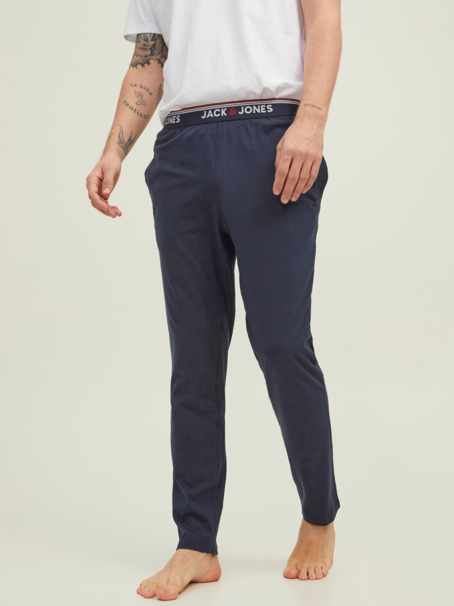 Pantalón Ron Pijama Cintura Elástica Y Logo - Navy Blazer 