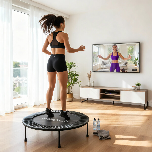 Mini Trampolin Cama Elástica Saltarín Fitness 102 Cm IMBACK Color Negro Mini Trampolin Cama Elástica Saltarín Fitness 102 Cm IMBACK Color Negro