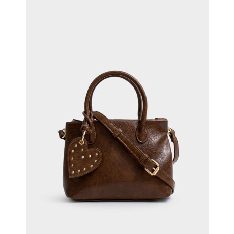 Cartera City Patchwork Marron Medio