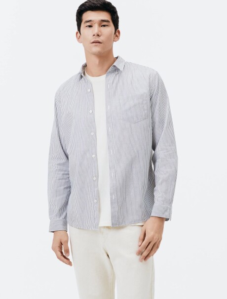 CAMISA MANGA LARGA SLIM CON ESTAMPADO MULTICOLOR