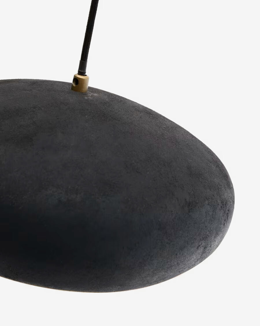 Lámpara de techo Inda de metal con acabado negro Ø 30 cm