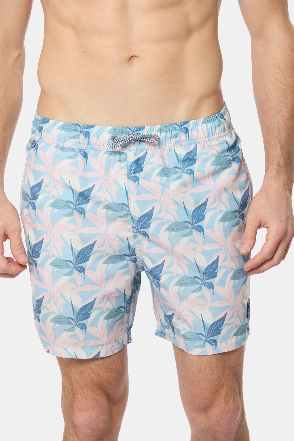 SHORT DE BAÑO ESTAMPADO Celeste