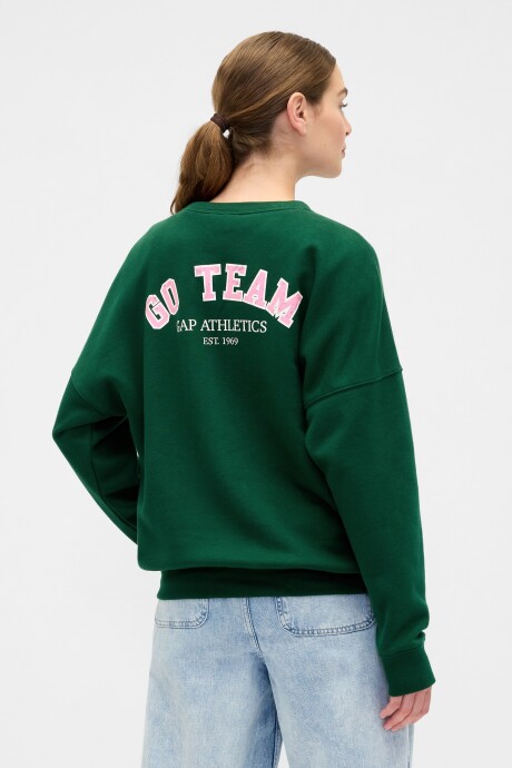 Buzo Deportivo Logo Gap Oversized Mujer Evergreen Glamour
