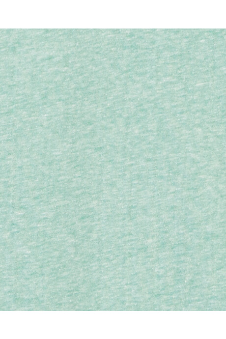 Remera henley de algodón, manga corta, verde Sin color