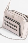 Bandolera doble cierre beige