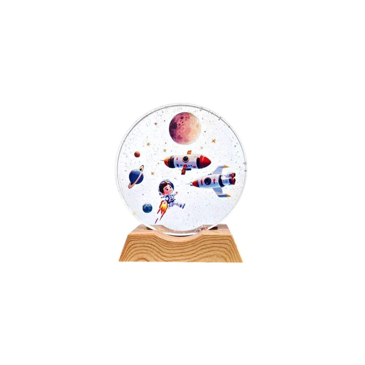 Lámpara Veladora Planetas con Luz LED - Cohete 
