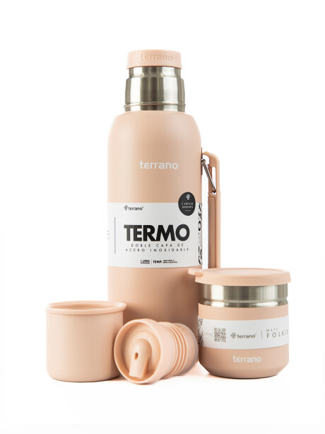Kit Termo 1 LT Con Base De Silicona + Mate folkie Rosado