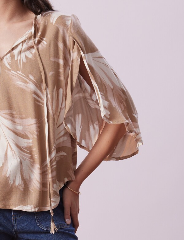 Blusa Print MULTI/TOSTADO