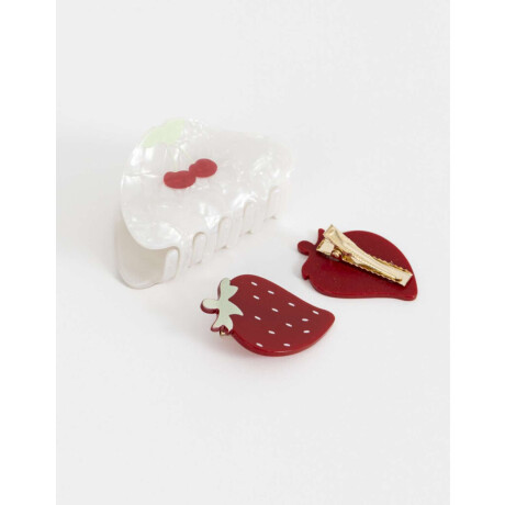 Hebillas Infantiles Frutas Combinacion Tricolor