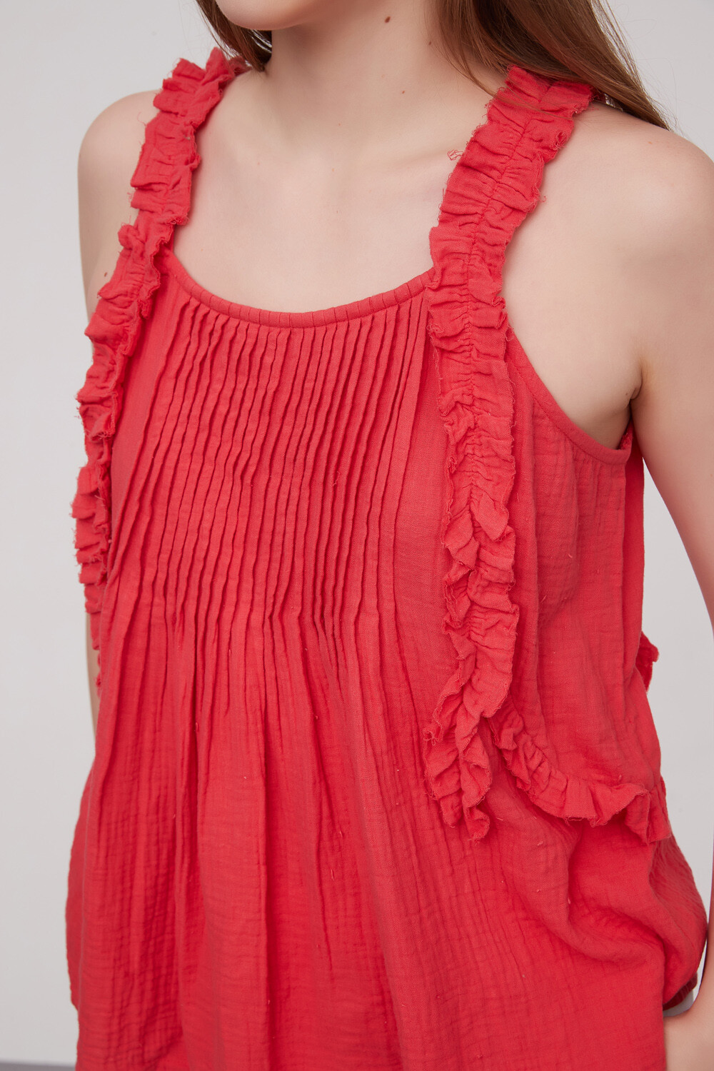 Musculosa Natasha Rojo Coral