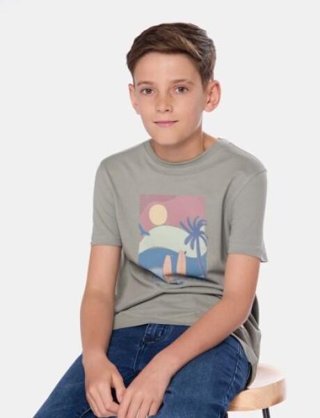 REMERA ESTAMPADA Verde