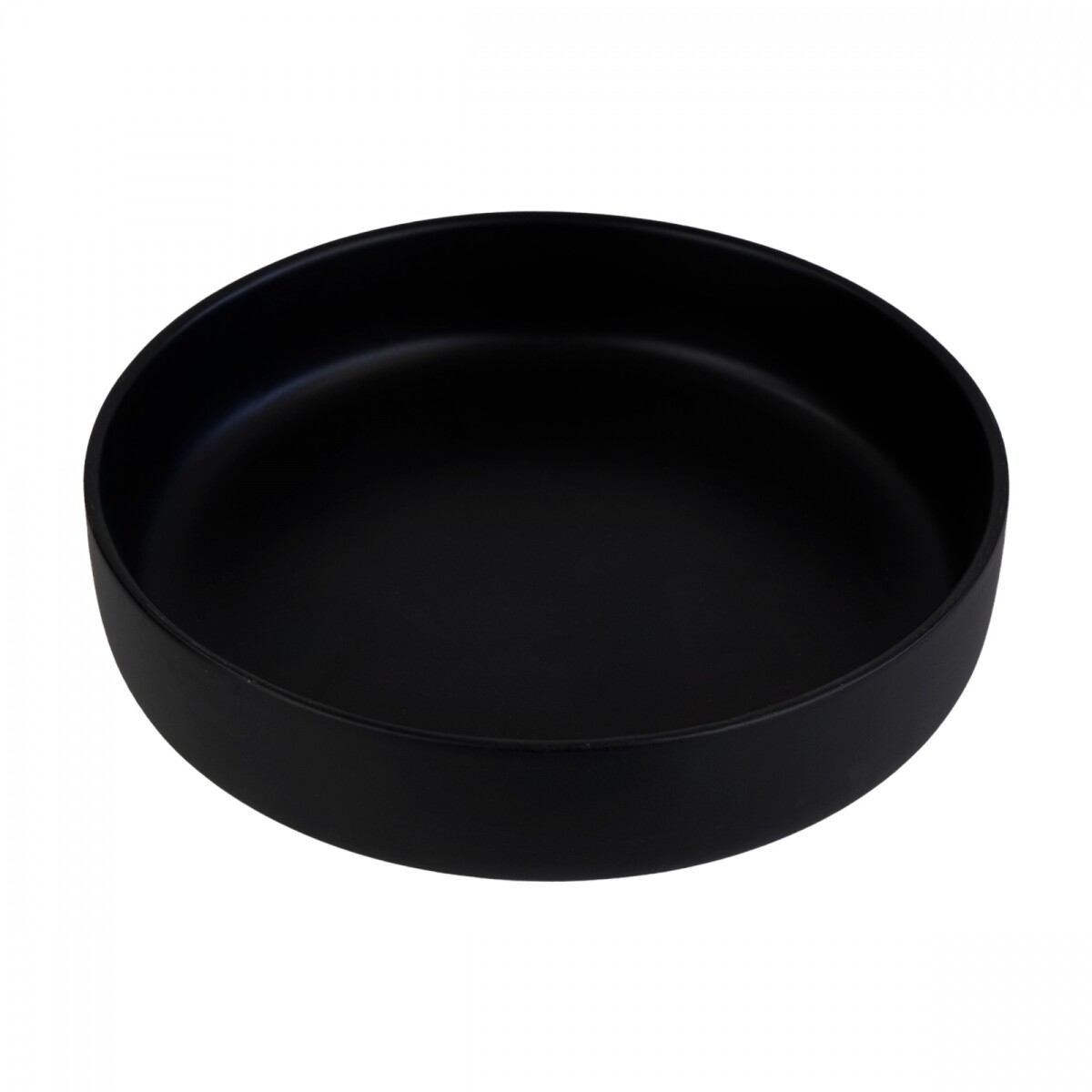 Plato hondo de ceramica negro 