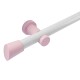 Barrote Cortina 2,00m 28mm + 2 soportes ROSA Y BLANCO ROSA Y BLANCO