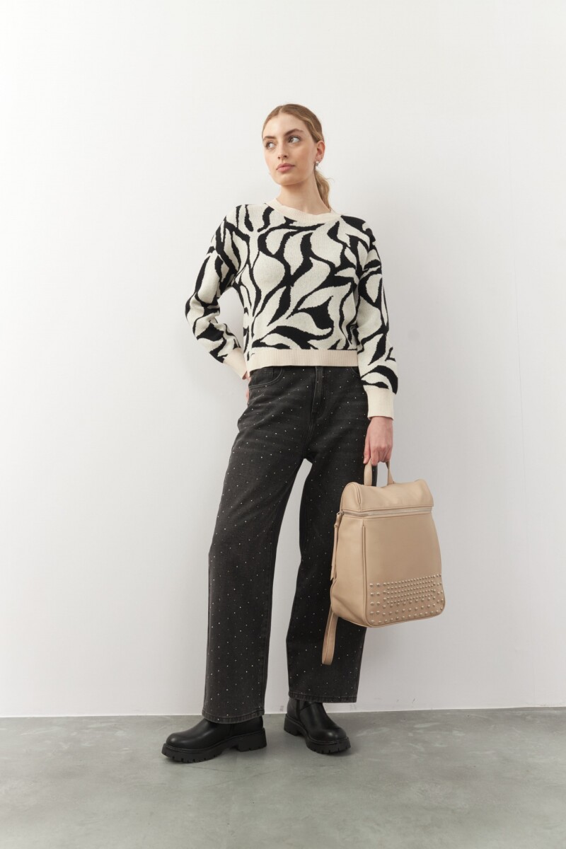 SWEATER ARAUCARIA Negro/Blanco