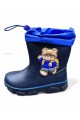 BOTA DE LLUVIA DE NIÑO CON CUELLO Azul