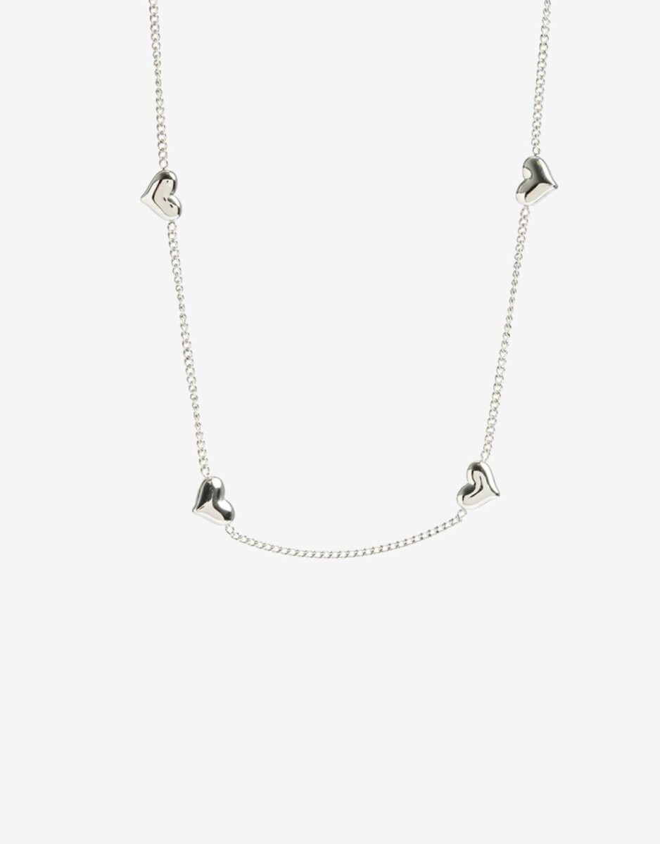 Collares Cortos Metal - Plateado 