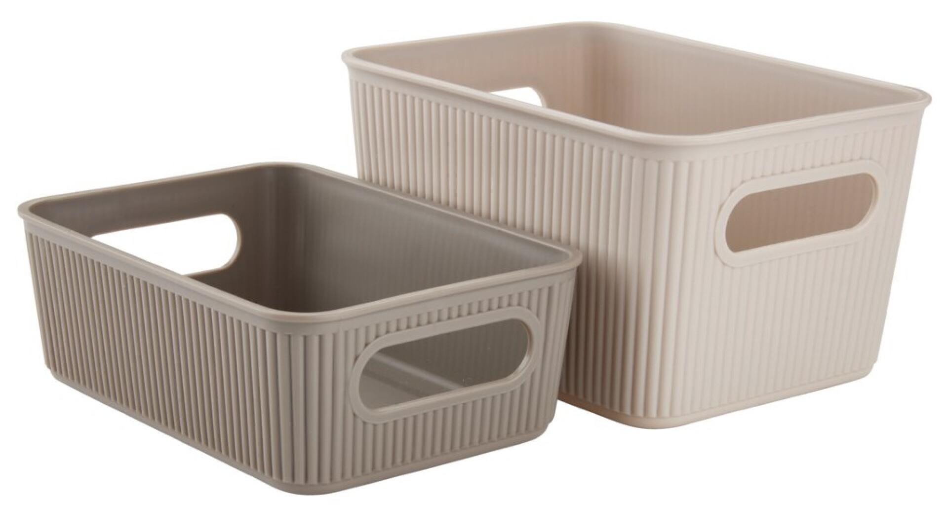 Caja de almacenaje JUNSELE 2 uds arena 