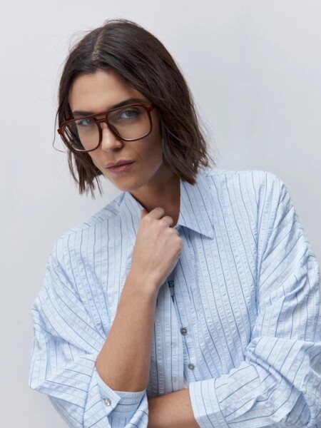 CAMISA D.CASSIN PAD CELESTE