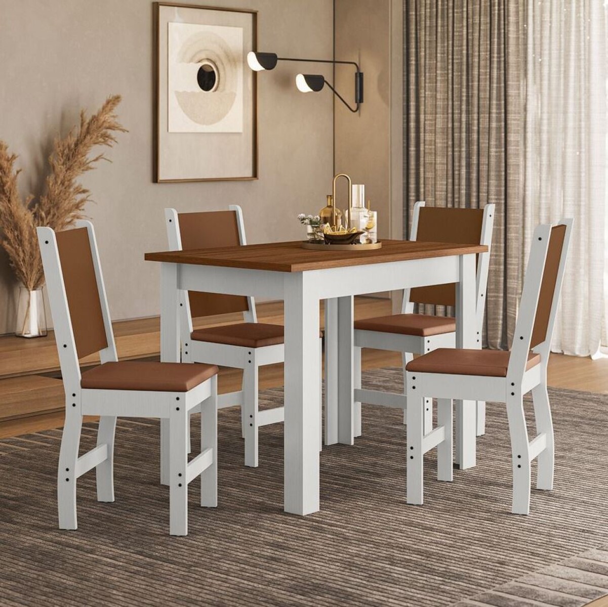 Juego De Comedor Bellogia 4 Sillas Clara Avela CH40010 
