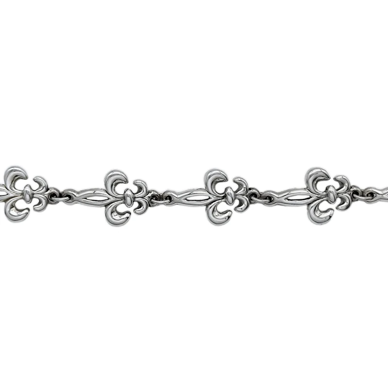 Pulsera Flor de Lis-Plata 925 Inflada-Sin Piedra-PU3348 sinpiedra