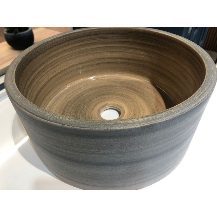 Bacha de Apoyo Cilíndrica Gris Cemento Bacha de Apoyo Cilíndrica Gris Cemento