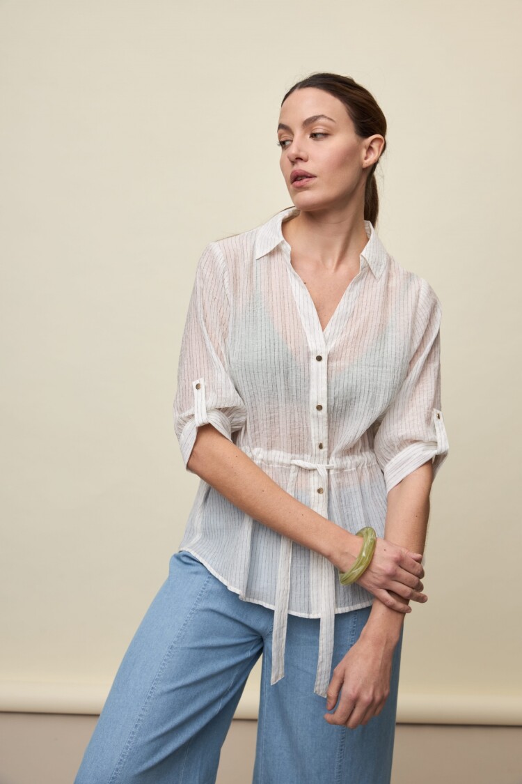 CAMISA MORNING Negro/Blanco