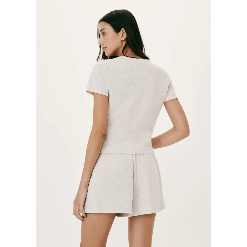 PIJAMA MM FEM BRANCO MESCLA