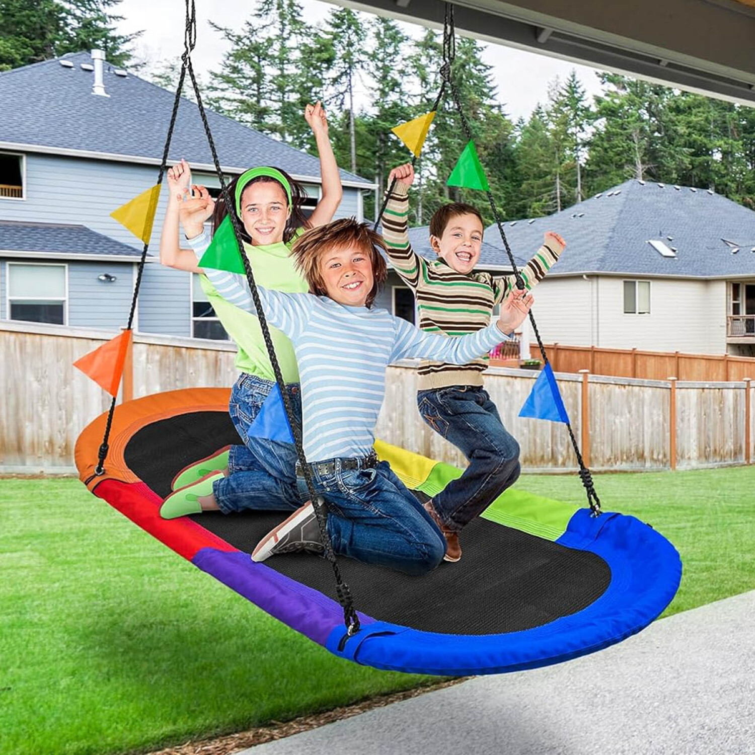 Hamaca Columpio Jardin NiÃ±os Amazon Swing Set Juego De Columpios