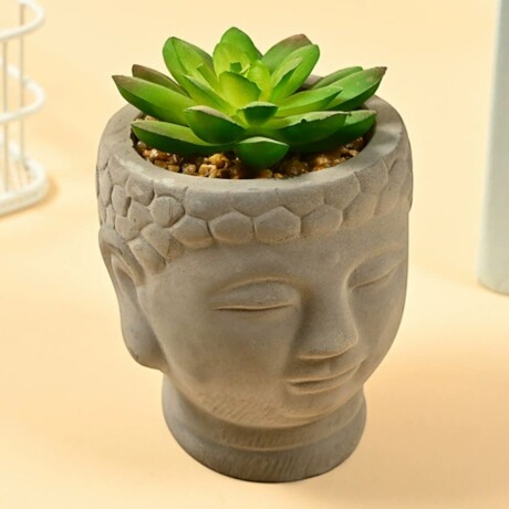 Maceta Cabeza De Buda Gris Modelo 3