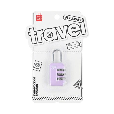 Candado con combinación lila