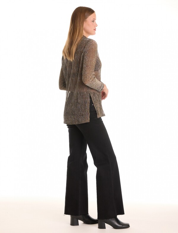 Camisa Lurex NEGRO/DORADO