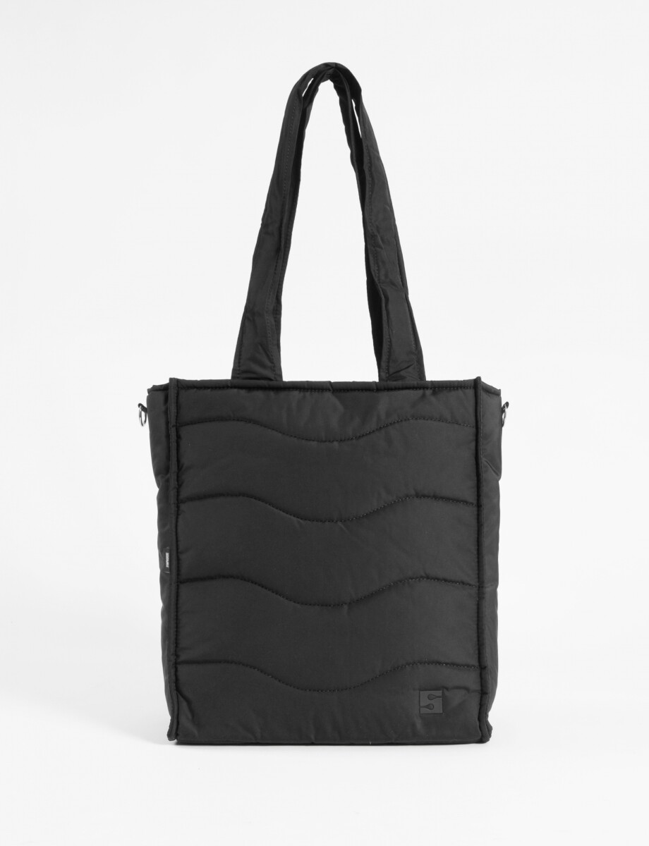 Shopper pespunte puffy - negro 