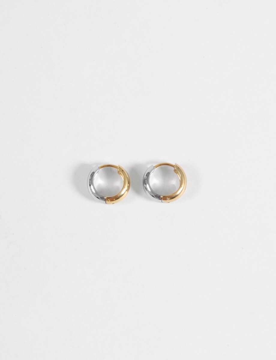 Aros acero bicolor - multicolor 