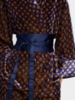 Kimono Aterciopelado Estampado De Círculos multicolor