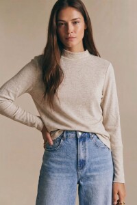 Polera Con Lino Arena