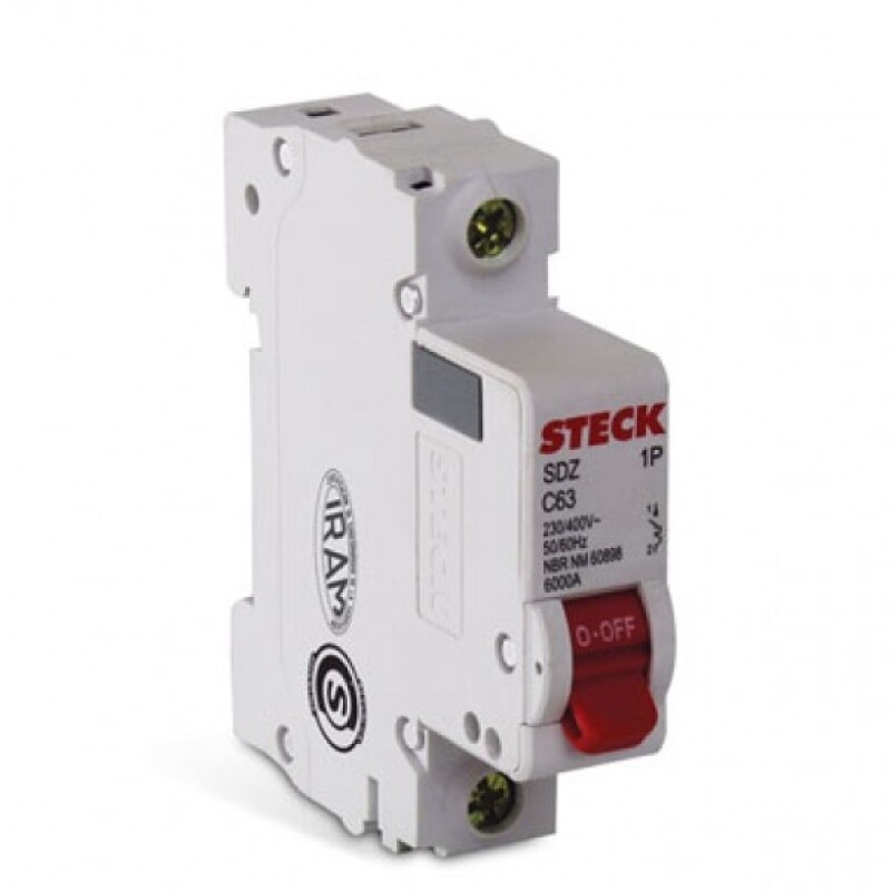 DISYUNTOR DIN 1X 63 A 10 KA STECK DISYUNTOR DIN 1X 63 A 10 KA STECK