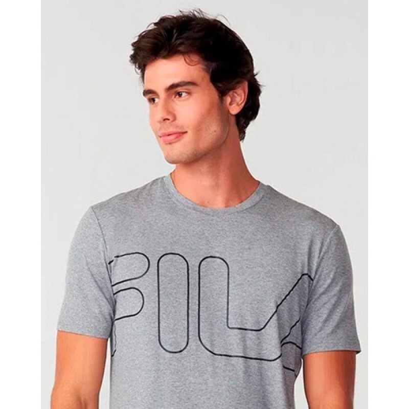 Camiseta Manga Corta para Hombre Fila Comfort Gris Camiseta Manga Corta para Hombre Fila Comfort Gris
