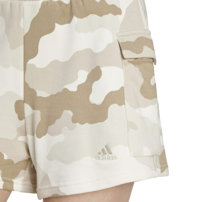 Short Adidas Camo Cargo de Mujer - IY1672 Beige-verde Seco