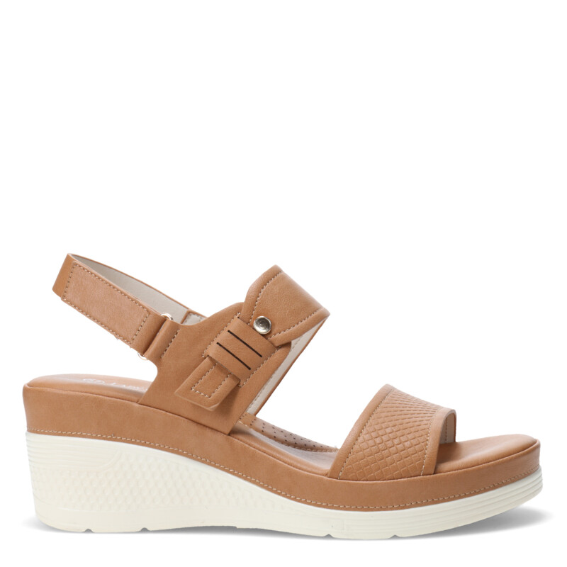 Sandalia de Mujer Lady Confort BORGER con plataforma Tan