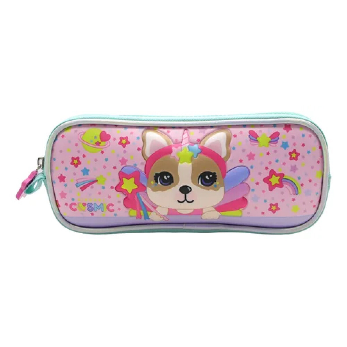 Cartuchera Mushi Simones - Celeste y Rosado 