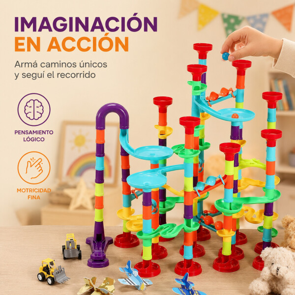Juego Bloques Construcción Tuberias Infantil 113 Piezas Variante Diseño Multicolor