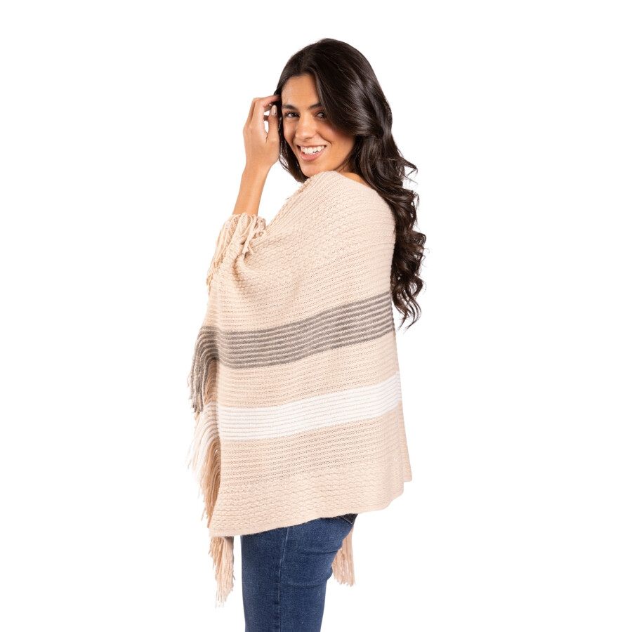 CHERRY PONCHO BEIGE