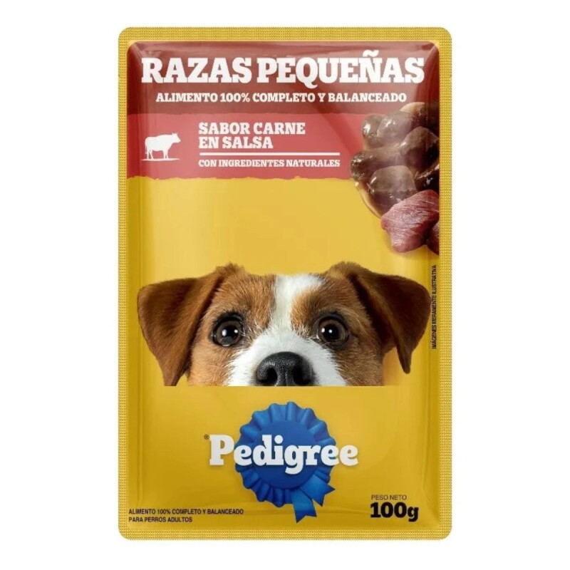 PEDIGREE EN SALSA RAZAS PEQUEÑAS CARNE 85 GRAMOS PEDIGREE EN SALSA RAZAS PEQUEÑAS CARNE 85 GRAMOS
