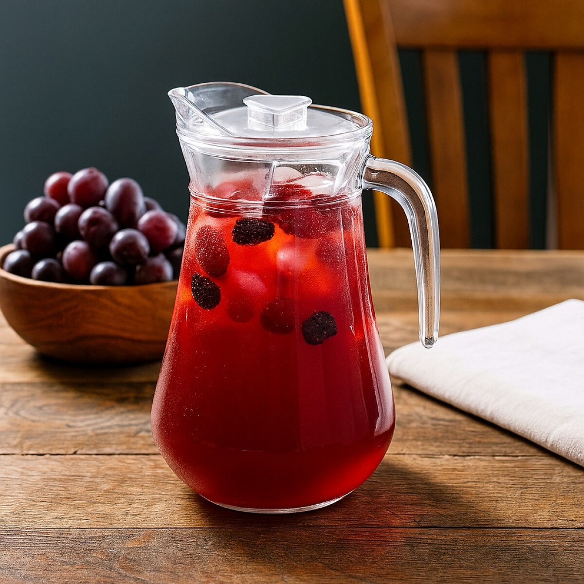 JARRA DE VIDRIO 1300ML CON TAPA 