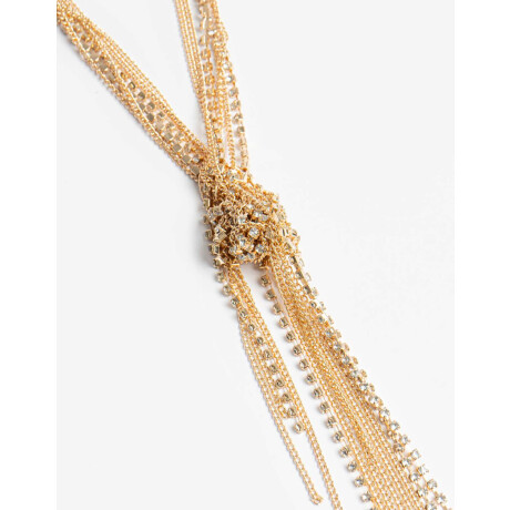 Collares Largos Strass Dorado