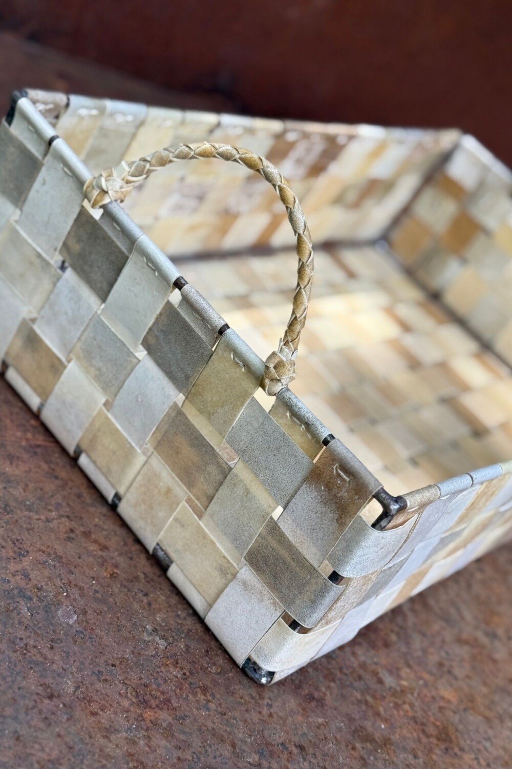 Rectangular Braided Table Basket Grande Claro