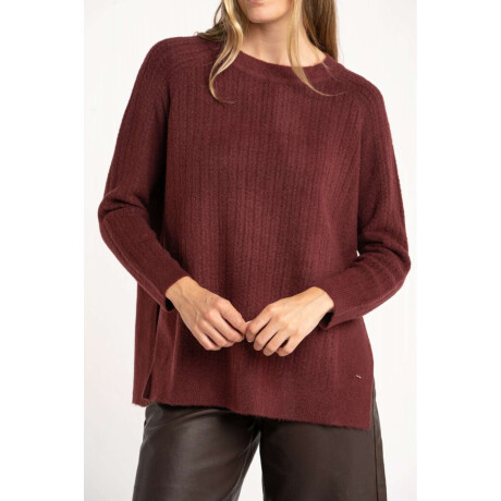 Sweater Texturado Bordeaux