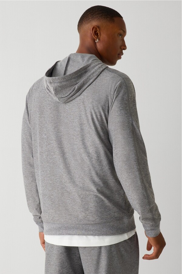 Polera The Cloud Jersey Hoodie Hombre Onyx Heather